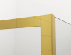 Ronal Sanswiss drzwi wahadłowe dwuczęściowe z profilem przyściennym 100x200 cm, szkło przezroczyste, profile GOLD LINE złoty CA2C1001207